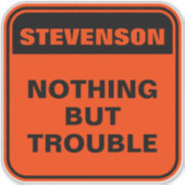 Grappig gepersonaliseerd sinaasappel alleen maar p sticker (Voorkant)