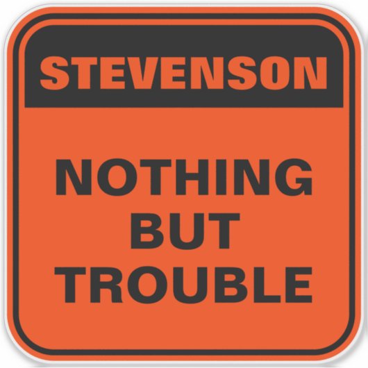 Grappig gepersonaliseerd sinaasappel alleen maar p sticker (Voorkant)