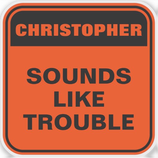 Grappig gepersonaliseerd sinaasappel klinkt als pr sticker (Voorkant)