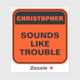 Grappig gepersonaliseerd sinaasappel klinkt als pr sticker