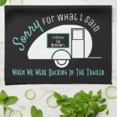 Grappig gepersonaliseerd "Sorry toen we..." Keuken Theedoek (Gevouwen)