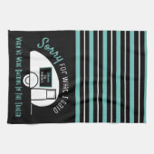 Grappig gepersonaliseerd "Sorry toen we..." Keuken Theedoek (Horizontaal)