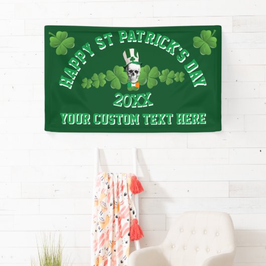 Grappig gepersonaliseerd Sr Patrick's dag. Spandoek (Insitu)