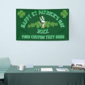 Grappig gepersonaliseerd Sr Patrick's dag. Spandoek (Beurs)