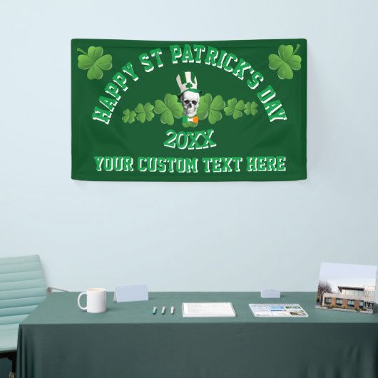 Grappig gepersonaliseerd Sr Patrick's dag. Spandoek (Beurs)