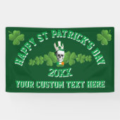 Grappig gepersonaliseerd Sr Patrick's dag. Spandoek (Horizontaal)