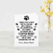 Grappig gepersonaliseerd vecht een Beer voor je va Kaart (Gele Bloem)