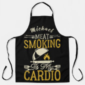 Grappig gepersonaliseerd vlees roken is mijn cardi schort (Voorkant)