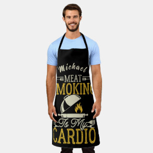 Grappig gepersonaliseerd vlees roken is mijn cardi schort