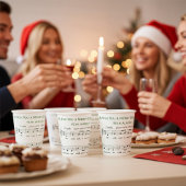 Grappig gepersonaliseerd "We wensen je een vrolijk Papieren Bekers