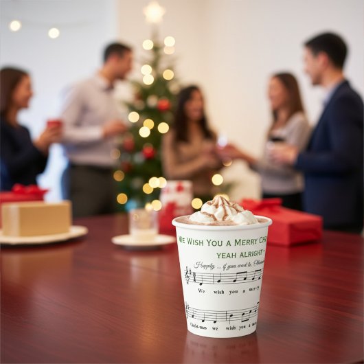 Grappig gepersonaliseerd "We wensen je een vrolijk Papieren Bekers