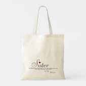 Grappig gepersonaliseerd zusje definitie Canvas ta Tote Bag (Achterkant)