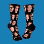 Grappig Gepersonaliseerde 2 Gezichtsfoto Sokken