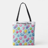 Grappig Gepersonaliseerde Apotheek Aangepaste CPhT Tote Bag (Achterkant)