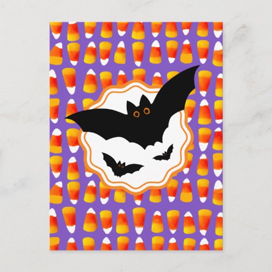 Grappig Gepersonaliseerde Crazy Candy Corn Hallowe Briefkaart (Voorkant)