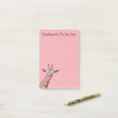 Grappig gepersonaliseerde Giraffe om lijst te doen Post-it® Notes (Op bureau)