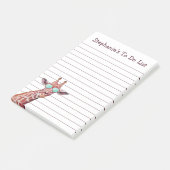 Grappig gepersonaliseerde Giraffe om witte lijst t Post-it® Notes (Schuin)