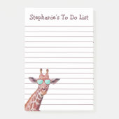 Grappig gepersonaliseerde Giraffe om witte lijst t Post-it® Notes (Voorkant)