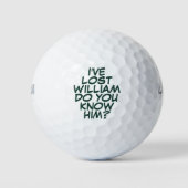 Grappig Gepersonaliseerde Groene Verloren Golfball Golfballen (Voorkant)
