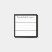 Grappig Gepersonaliseerde Herinnering Lined Sticky Post-it® Notes (Voorkant)