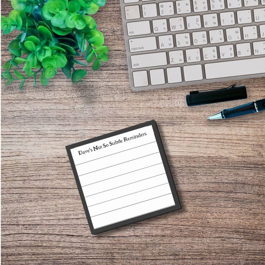 Grappig Gepersonaliseerde Herinnering Lined Sticky Post-it® Notes