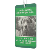 Grappig Gepersonaliseerde Hond Foto Verjaardag Luchtverfrisser (Links)