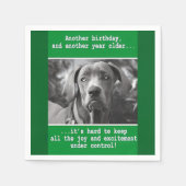 Grappig Gepersonaliseerde Hond Foto Verjaardag Servet (Voorkant)