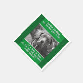 Grappig Gepersonaliseerde Hond Foto Verjaardag Servet (Hoek)
