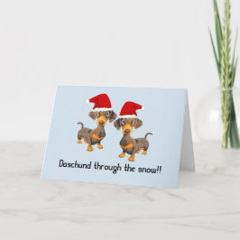 Grappig Gepersonaliseerde hond Kerstkaart Feestdagen Kaart