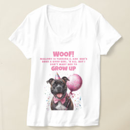Grappig Gepersonaliseerde Hond Verjaardag Mam T-shirt