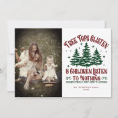 Grappig Gepersonaliseerde Kerstboom Schattigee Fot Feestdagenkaart (Voorkant)