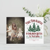 Grappig Gepersonaliseerde Kerstboom Schattigee Fot Feestdagenkaart (Staand voorkant)