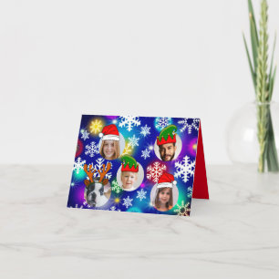 Grappig gepersonaliseerde kerstfoto's petten