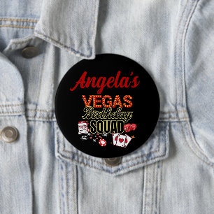 Grappig Gepersonaliseerde Las Vegas Verjaardag Par Ronde Button 4,0 Cm