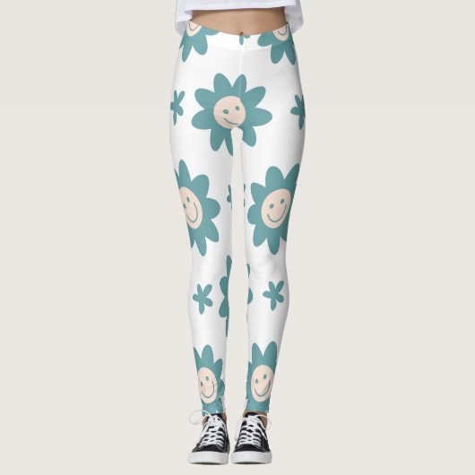 Grappig gepersonaliseerde leggings florale stijlen (Voorkant)