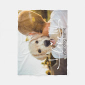 Grappig gepersonaliseerde liefde paw print Hondenl Fleece Deken (Voorkant)