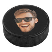Grappig Gepersonaliseerde Mannen Gezicht Foto Hock Hockey Puck (3/4)