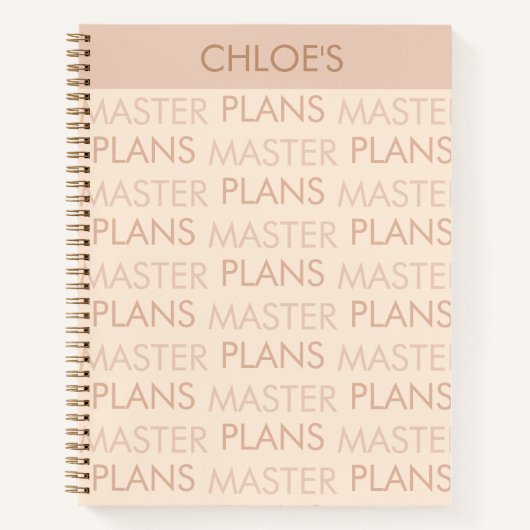 Grappig Gepersonaliseerde Masterplannen Kantoor Te Notitieboek (Voorkant)