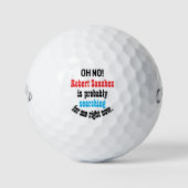 Grappig Gepersonaliseerde naam Verjaardag Quote Golfballen (Voorkant)