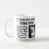 Grappig Gepersonaliseerde Pet Mok, Bewerkbare kran Koffiemok (Links)