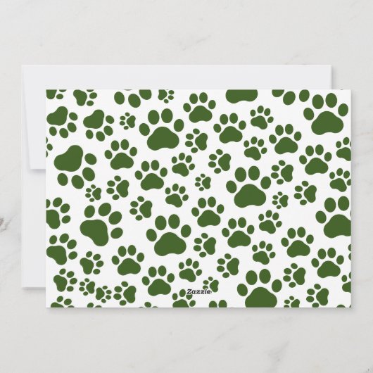 Grappig Gepersonaliseerde Schattigee Hond Kerstfot Feestdagenkaart (Achterkant)