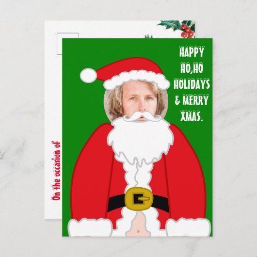 Grappig gepersonaliseerde sinterkletskostuum in ee briefkaart (Voorkant / Achterkant)