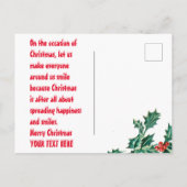 Grappig gepersonaliseerde sinterkletskostuum in ee briefkaart (Achterkant)