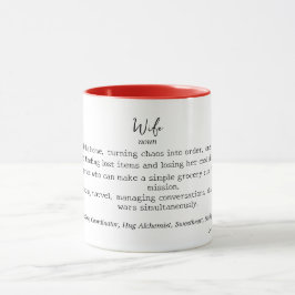 Grappig gepersonaliseerde vrouw definitie Mok