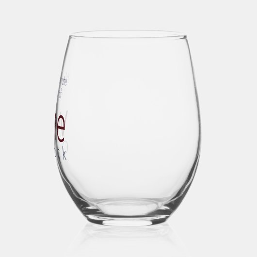 Grappig Gepersonaliseerde Wijn O'clock Wijnglas Zonder Voet (Links)