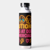 Grappig Gepersonaliseerde Zwangerschap Neon Waterfles (Links)