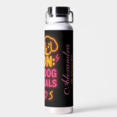 Grappig Gepersonaliseerde Zwangerschap Neon Waterfles (Achterkant)