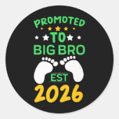 Grappig gepromoveerd naar Big Brother 2026 binnenk Ronde Sticker (Voorkant)