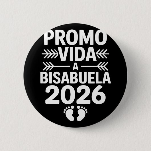 Grappig gepromoveerd tot overgrootmoeder 2026 met  ronde button 5,7 cm (Voorkant)