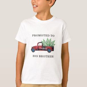 grappig gepromoveerd voor grote broer kersttruck t-shirt